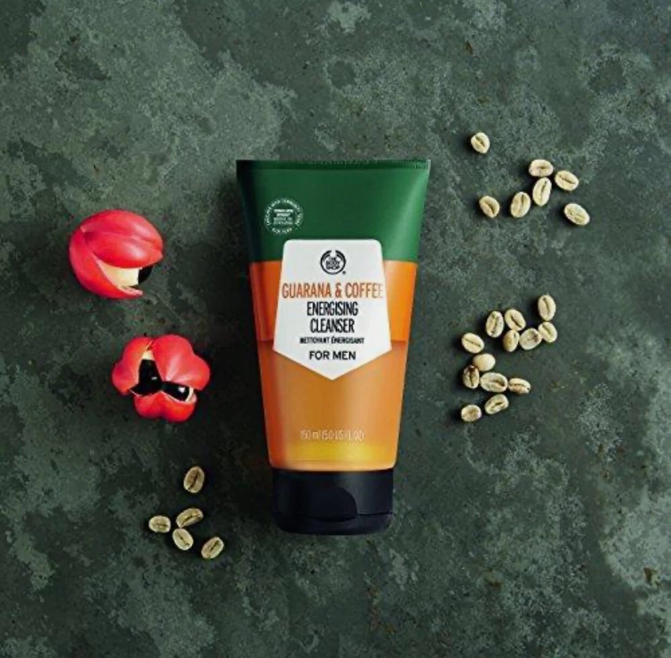The Body Shop limpador energizante de guaraná e café masculino, fl oz 5 (vegano) - Imagem 3 de 4