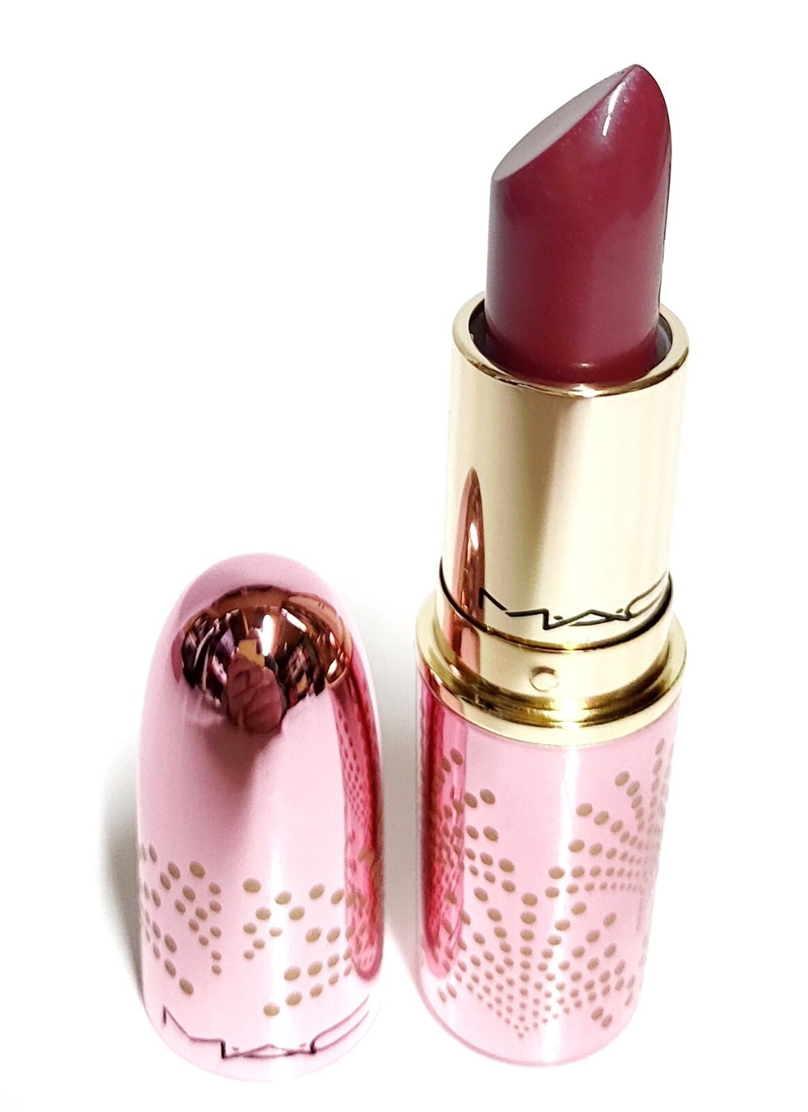 MAC Bubbles Bows Lusterglass Sheer Shine Lipstick No Wineing Reddish