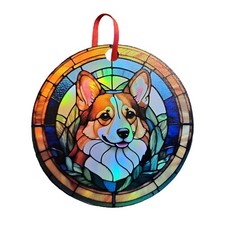 Pembroke Corgi 3 Design Holographic Dog Ornament