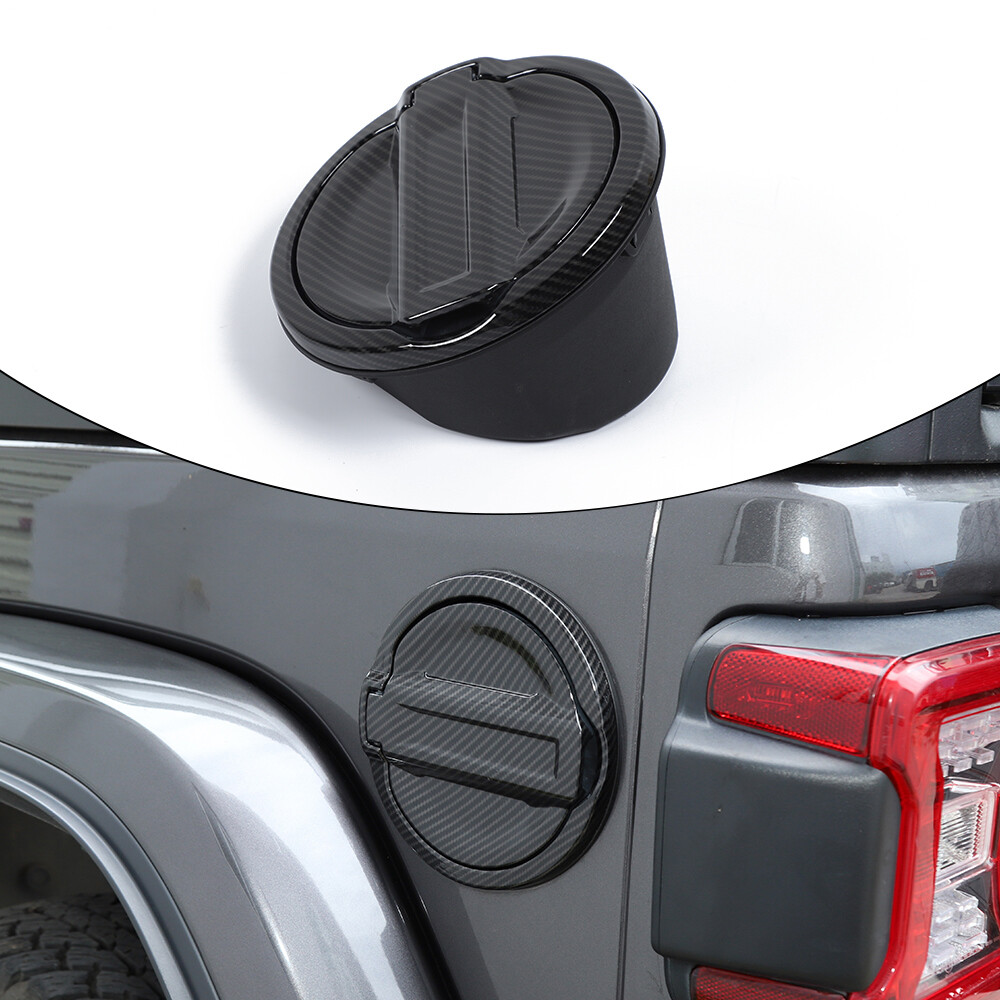 JeCar American Flag Fuel Door Cover For Jeep Wrangler JK 2007-2018 – Textured Black Powder Coat, Bolt-On Installation