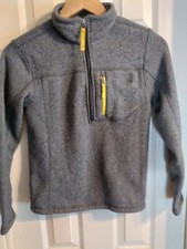 The North Face Sweater Youth Boys Large 1/4 Zip Long Sleeve Pullover Gray