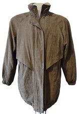 Classic Elements Coat Jacket Woman's M 10/12 Liner Brown Faux Suede Mid Length