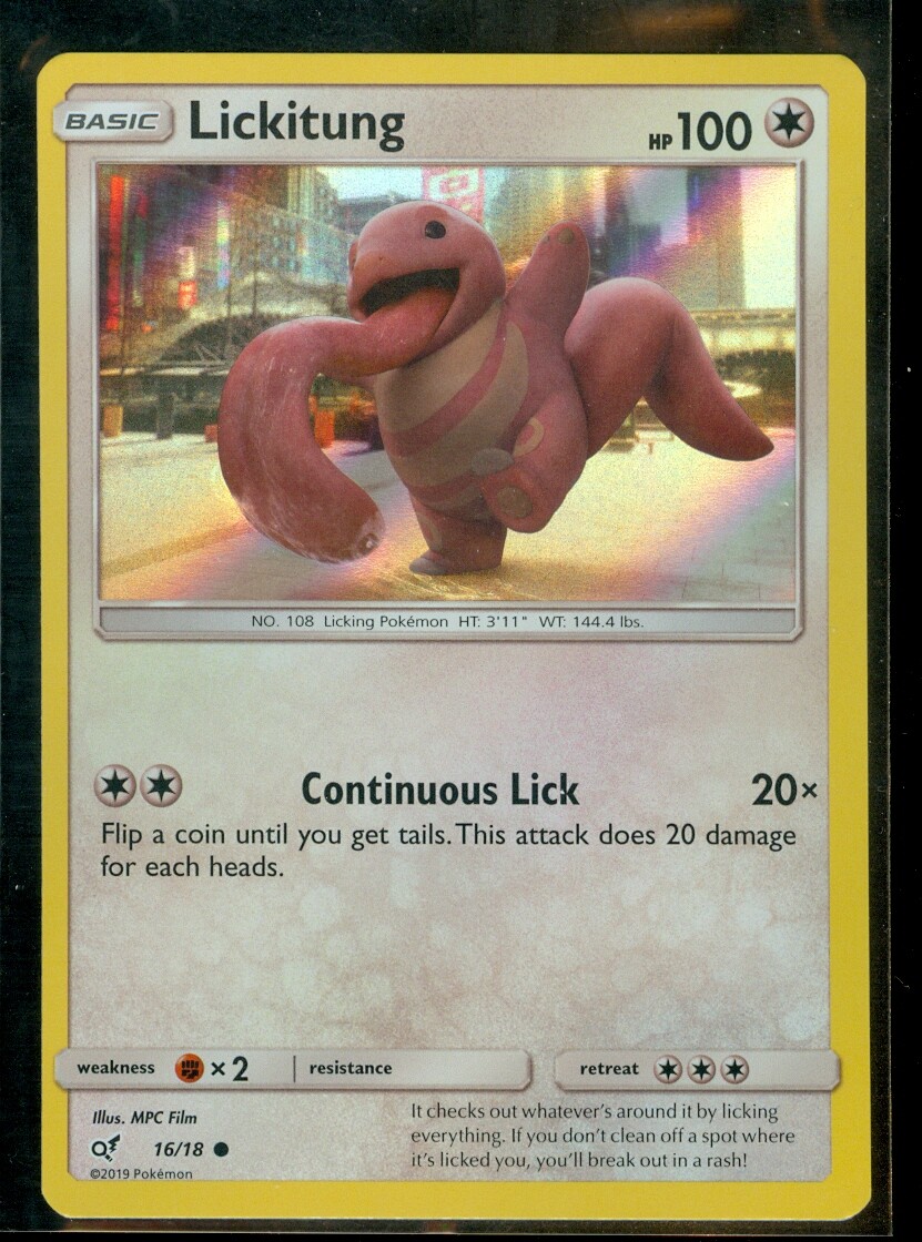 Pokemon LICKITUNG 16/18 - Detective Pikachu HOLO PROMO - MINT