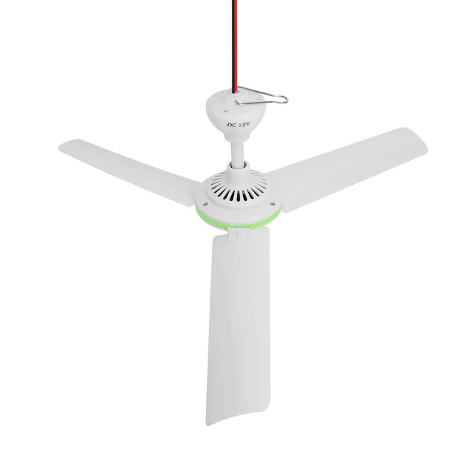 Portable 3 Blades Mini Ceiling Fan Hanging Power Plug Switch