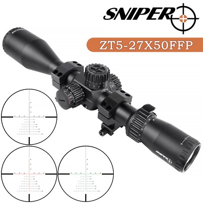 Sniper 5-27x50 FFP Rifle Scope 30mm Tube Side Parallax Adjustment