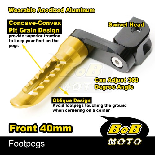 Billet Front 4cm Lowering Foot Pegs For Suzuki GSXR 1300 Hayabusa 1999-2007 - Picture 9 of 16