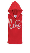 Girls Sleeveless Top - Sequin Love