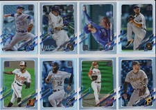 2021 Topps Update Silver Rainbow Foil Base Parallel Lot (8 Cards) Zuber RC Matz