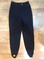 Womens Edelweiss Black Ski Snow Pants Sz 8 Inseam 25 Euc