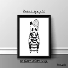 PANDA FUN A4 PRINT PICTURE POSTER WALL ART HOME DECOR UNFRAMED NEW GIFT DRESSED