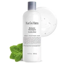 Karl&Hans Botanic Double Mint Vegan Shampoo for Men and Women, 13.2 fl oz