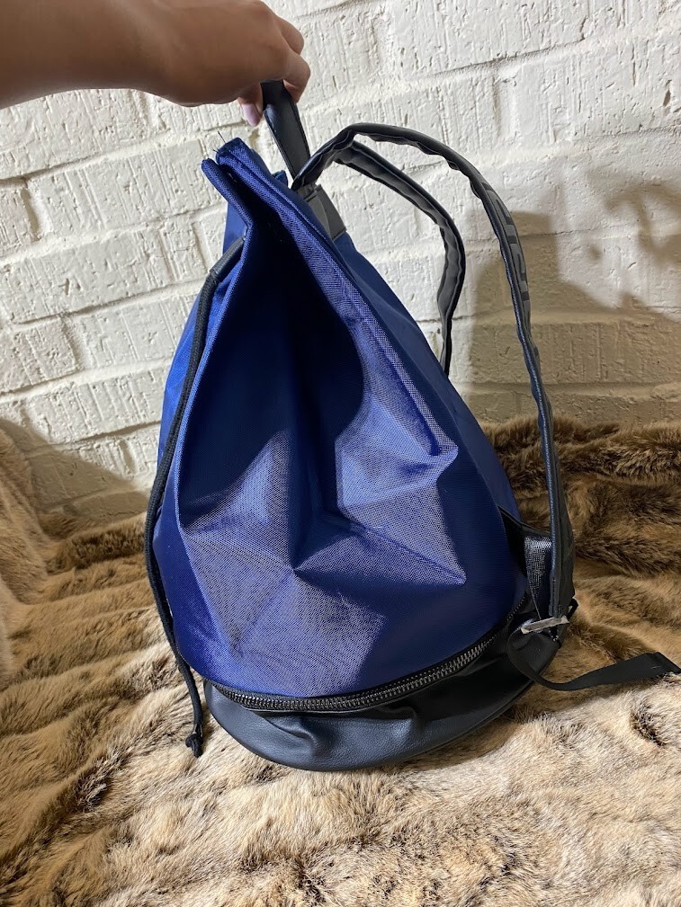 Versace Parfums Draw-string Large Navy Blue Backpack | eBay