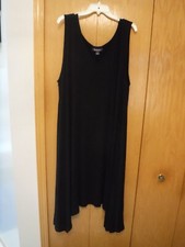 Roaman's Black Sleeveless Swing Dress, Size 22/24