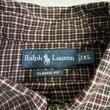 Ralph Lauren Polo Men's Classic Fit Long Sleeve Cotton Check Shirt XL
