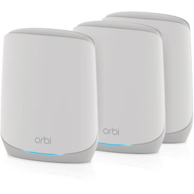 Netgear Orbi WiFi6 Tri-Band Mesh System 3er Set, Mesh Router, weiß