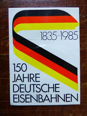 1835-1985 150 Jahre Deutsche Eisenbahnen Aufkleber 12x 8,5cm DB Bundesbahn - Bild 1 von 2
