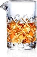 Bar Mixing Glass, Seamless Pitcher for Stirred Cocktails with Weighted Bottom...