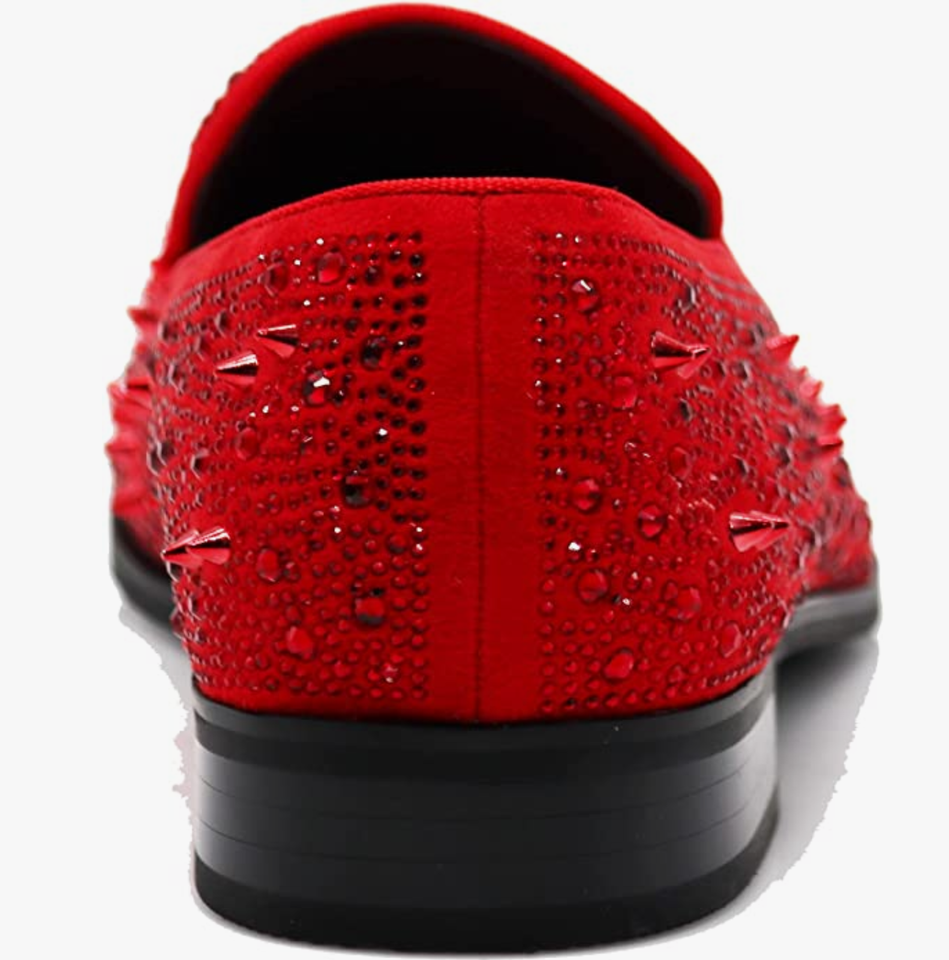 Elevate Shoes Men SPK04 Men's Vintage Glitter Dress Loafers Slip