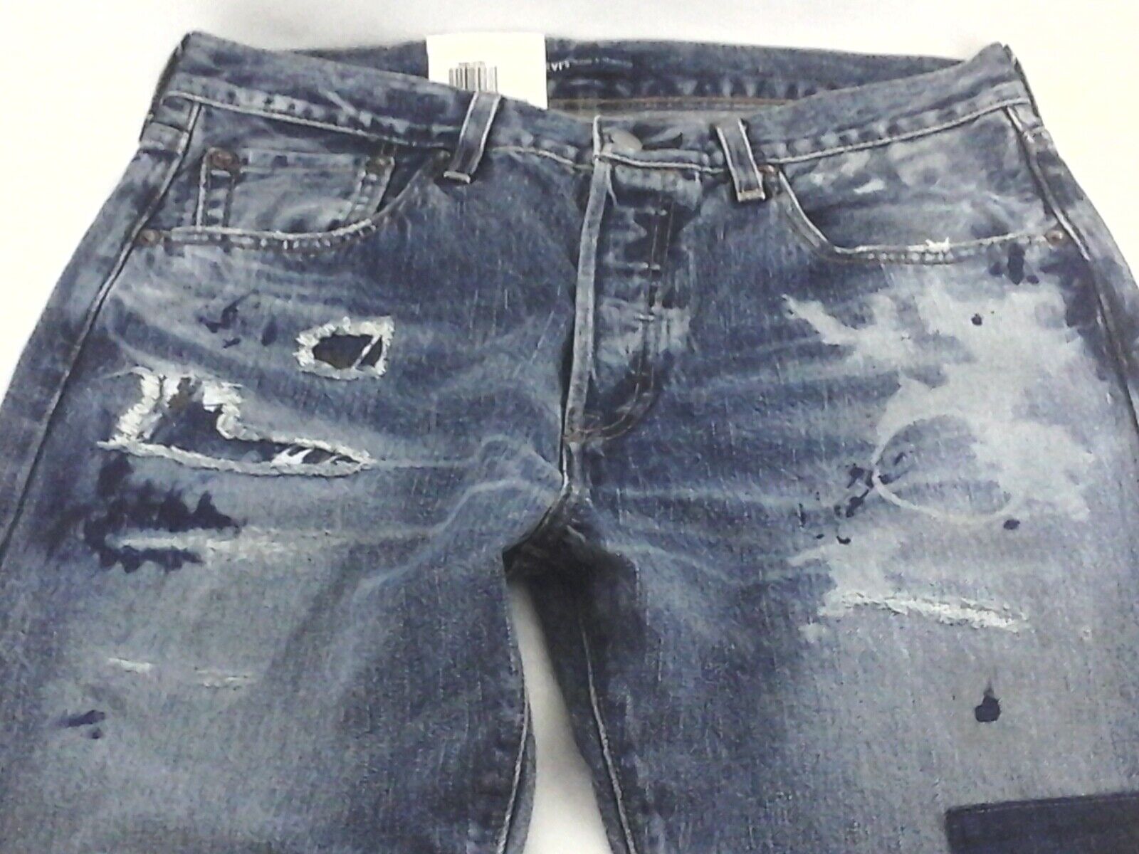 Men Levi's Made & Crafted Lot 501 Patchwork Distressed Jeans Size 
