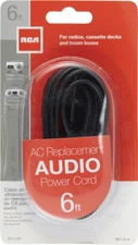 RCA 6ft Universal AC Replacement Power Cord for Radios Cassette Decks Boom Boxes