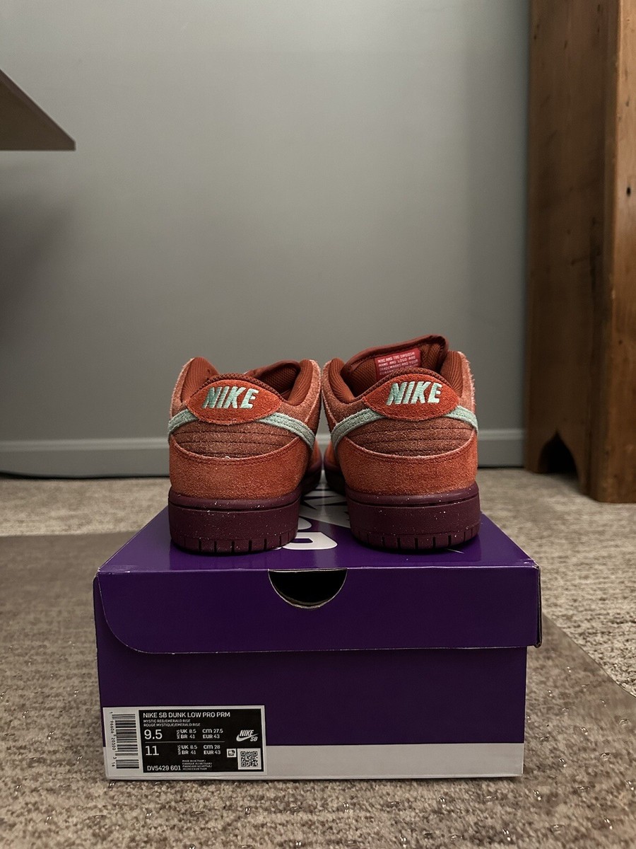 Nike SB Dunk Low Mystic Red Size 9.5 | eBay