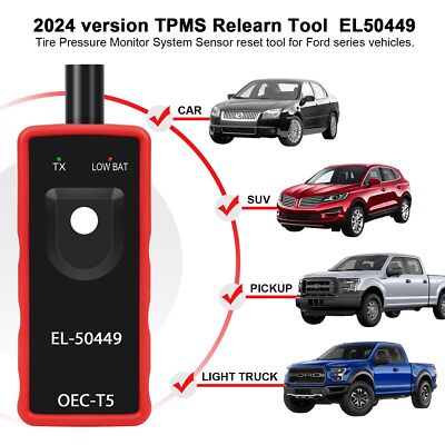 Tire Pressure Monitor Sensor Activation Tool - TPMS EL-50449 Reset Tool for Ford