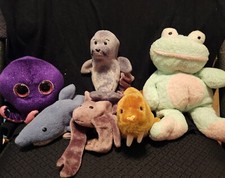 Ty Beanies Lot Of 6 Water Animals