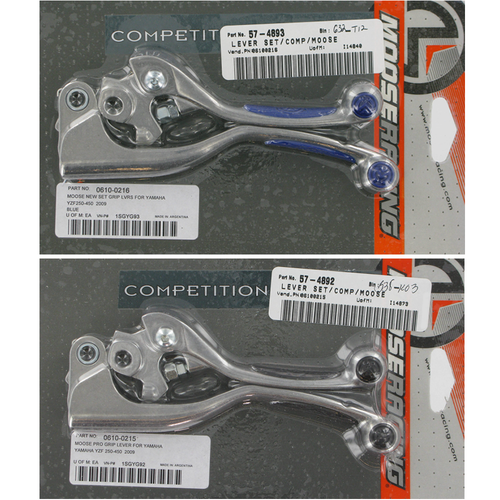 Moose Racing Clutch & Brake Lever Set With Grips Yamaha YZ250F YZ450F