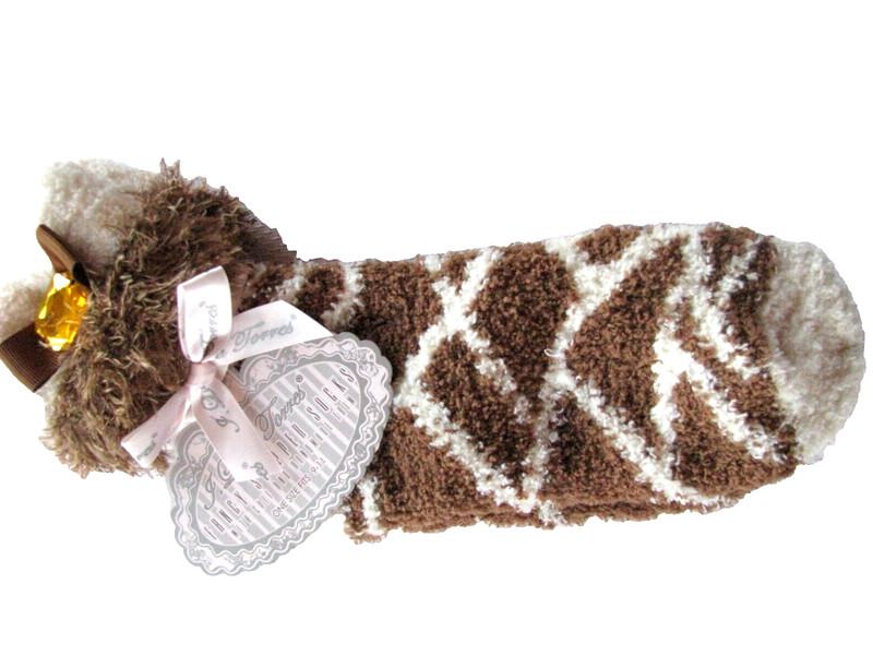 NWT Womens J Luisa Torres Crème Brown polyester socks size 9-11