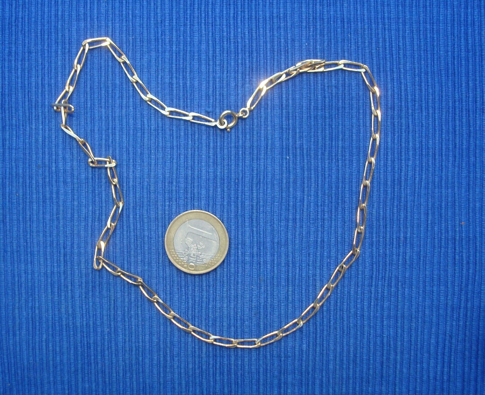 Chaine plaqué or maille cheval 44.5cm poinçon bijou classique femme