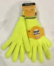 Heat Holders Men's Worxx Thermal Gloves-Bright Yellow-L/XL-Brand NEW