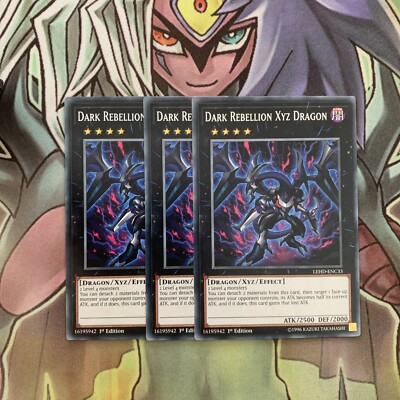 LEHD-ENC33 x3 Dark Rebellion Xyz Dragon Common Top Zustand Yugioh