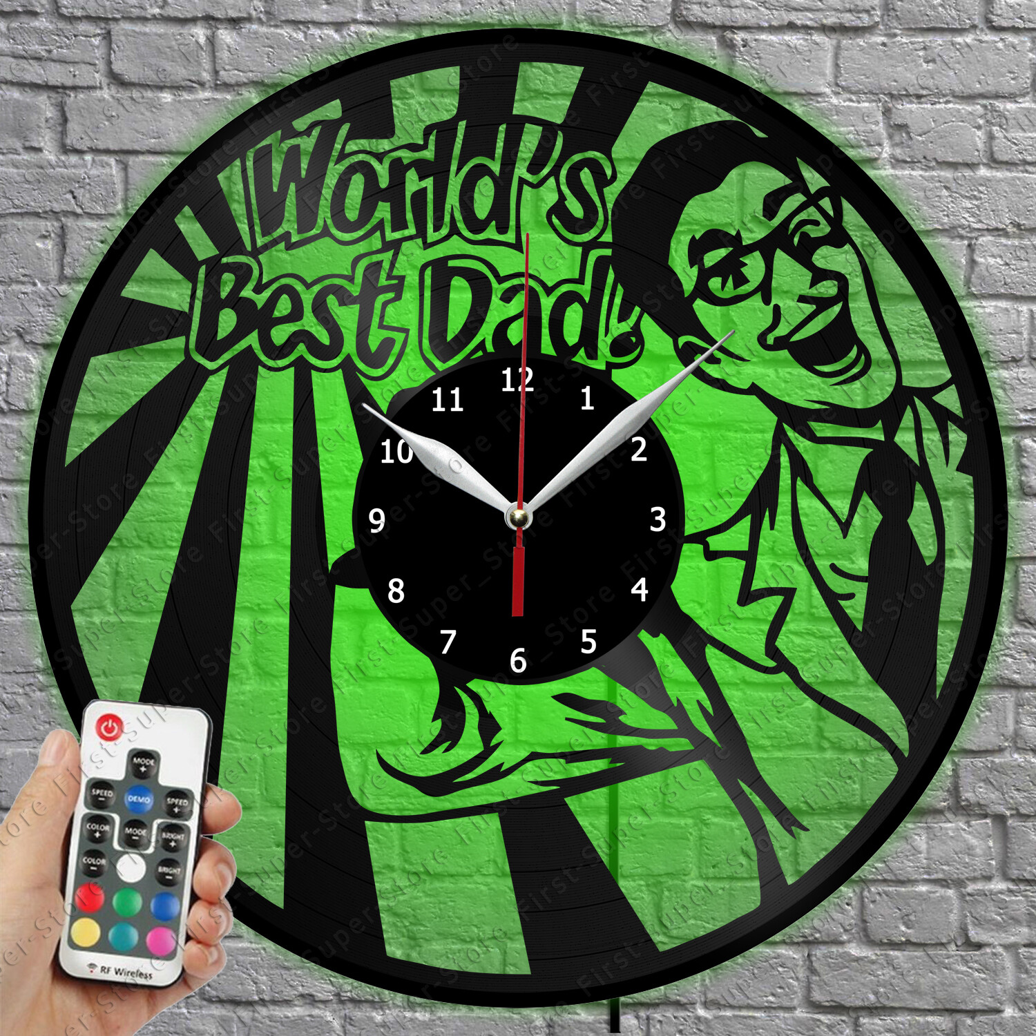LED Vinyl Record Wall Clock with Light - Perfect Father's Day Gift 1431