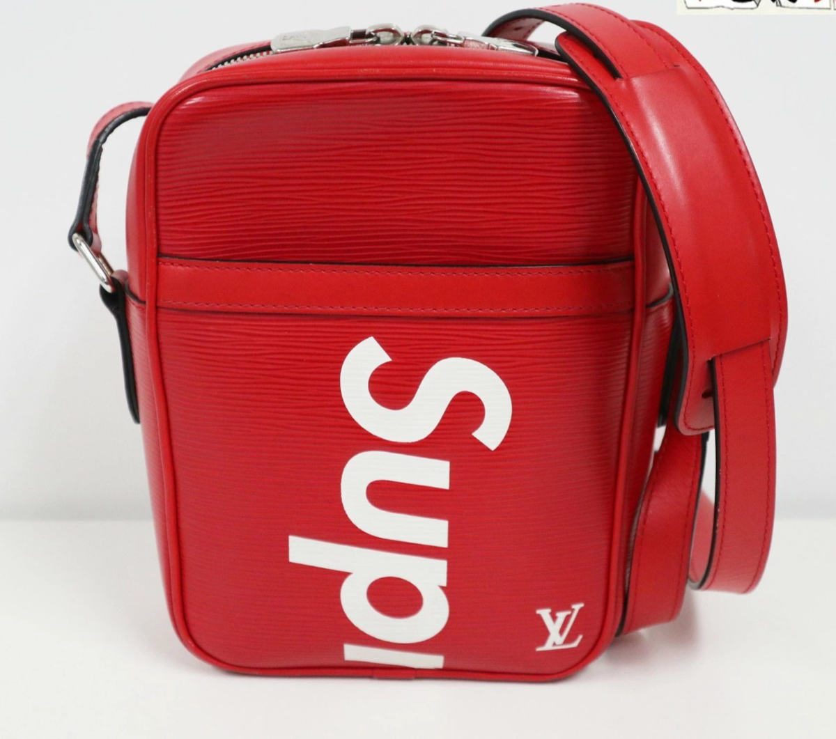 LOUIS VUITTON x Supreme 17AW LV Danube PM Epi Shoulder Bag