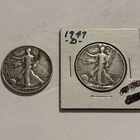 “Walking Liberty 1/2 Dollar Lot Sale of(2) Coins, 90% Silver,dates 1946 & 1947”