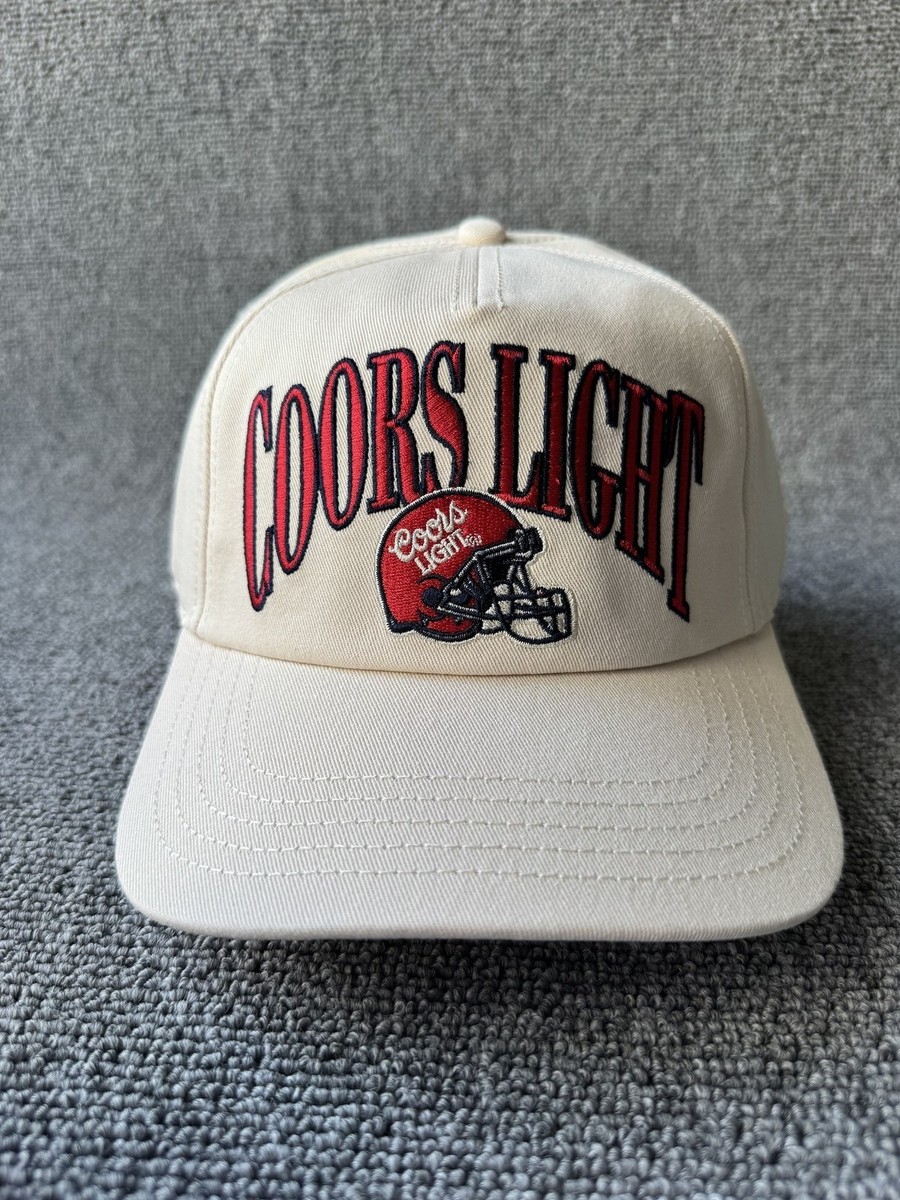 American Needle Coors Light Retro Snapback Hat Cream Beer Football Cap