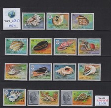 WC1_26907.AITUTAKI (NEW ZEALAND). 1974-1975 SEA SHELLS set. Sc.82-95. MNH