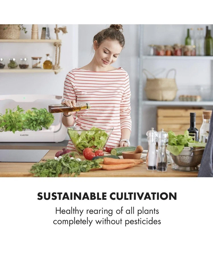 Умная комнатная гидропонная система для выращивания растений KLARSTEIN GrowIt Farm. ($350 рекомендованная розничная цена производителя) - Изображение 2 из 4