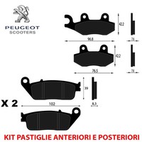 BelÄGe Vorne UND Hinten Peugeot Satelis 400 Premium Nissin 2008 2013