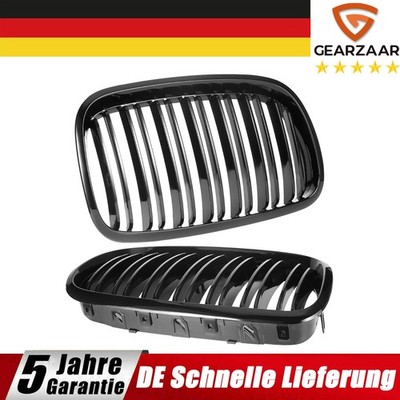 Sport Nieren Grill Passend für BMW E71 2008-2014 Paar Doppelsteg Satz Schwarz