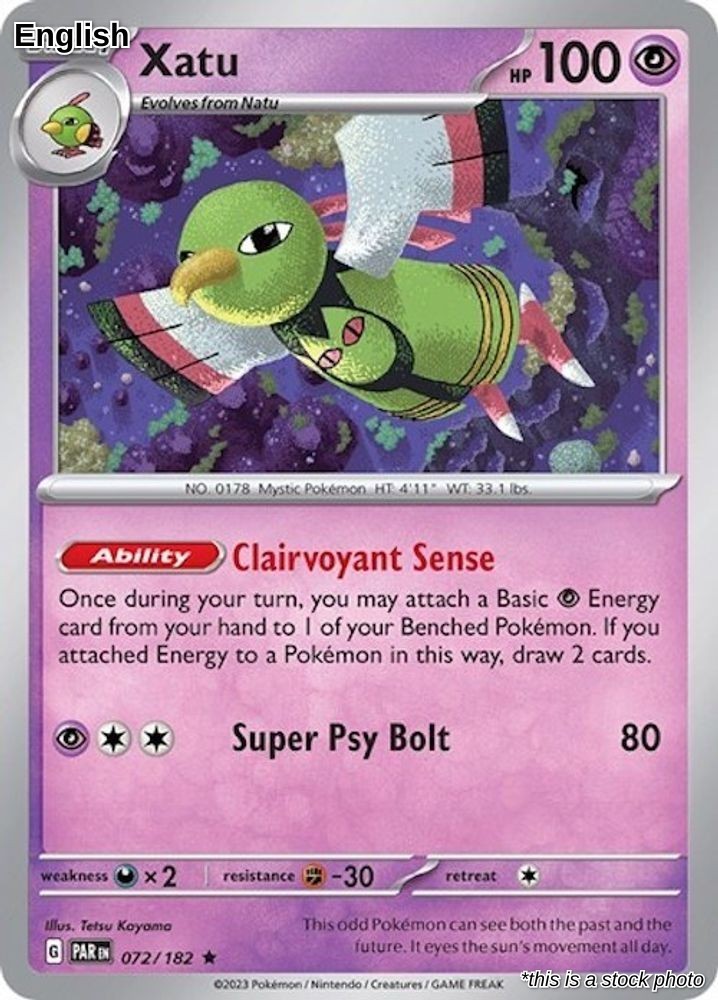 Xatu (Non-Holo) Deck Exclusives 072/182 Pokemon NM
