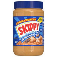 SKIPPY SUPER CHUNK Peanut Butter, 7 g Protein Per Serving, Shelf-Stable, 40 oz