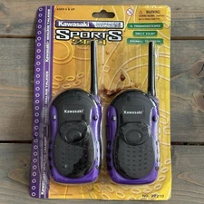 Kawasaki Sports Two Walkie Talkie Kids Set Belt Clips New