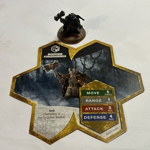HEROSCAPE MOGRIMM FORGEHAMMER-CHAMPIONS FORGOTTEN REALMS  CARD & FIGURINE ONLY