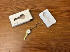 NEW Gold FOB/Keychain Watch/Clock Shaped Watch Needs Battery