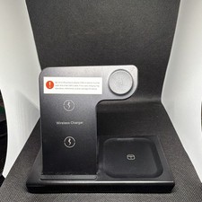 Qi Fast Wireless Charging Stand Dock USB-C Matte Black Desktop Charger Stand