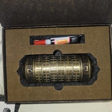 Cryptex Da Vinci Code Mini Cryptex Lock Puzzle Boxes with Compartments Annive...