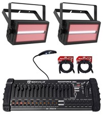  2 Chauvet DJ Shocker Panel FX Blinder/Eye Candy Effect Lights DMX Controller