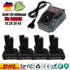 10.8V 12V 4Ah battery for Bosch GBA GSR GOS GDR BAT 1600Z0002Y tool charger