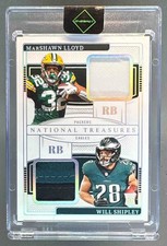 Marshawn Lloyd Will Shipley 2024 National Treasure Rookie NFL Gear Patch /25